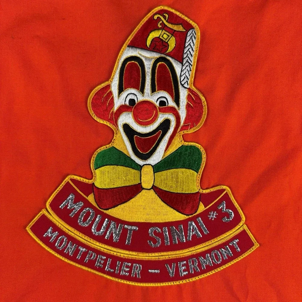 Lot Of 2 Vintage Shriner Clown Vests 70s 80s Montpelier Vermont W/ Pins Mason
